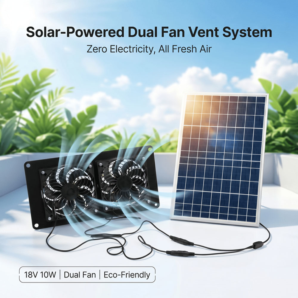 10W 18V Solar Powered Dual Fan - огляд і ціна Solar Panel 200W