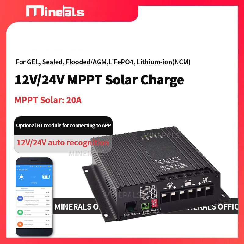20A MPPT Controller 12V/24V Ba - огляд і ціна Charge Controller Solar
