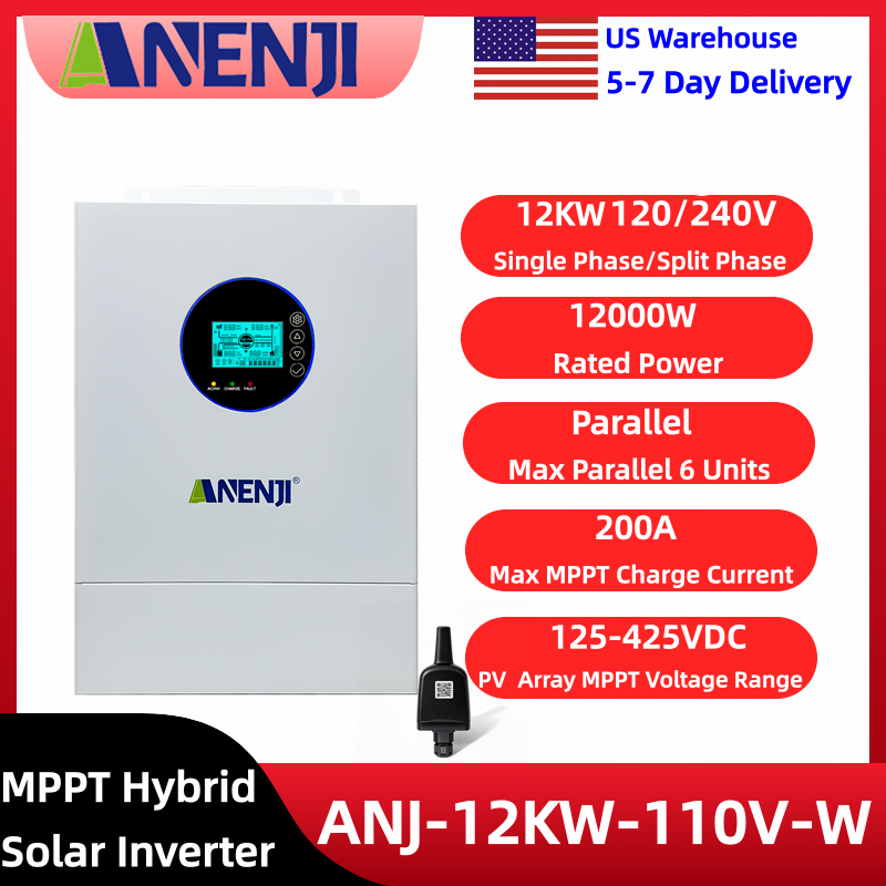 Anenji 12Kw Split Phase Hybrid - огляд і ціна Charge Controller Solar