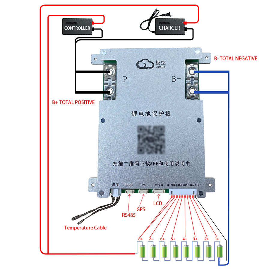 JK BMS 200A JK-B2A8S20P JKBMS  - огляд і ціна Lithium Battery 12V